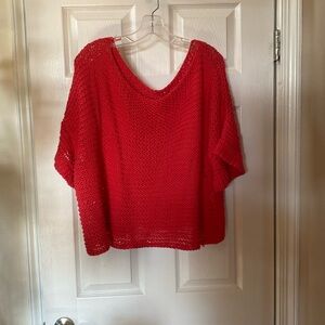 100% cotton hand knit crop top